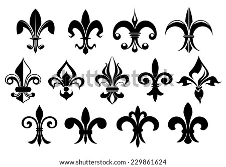 Fleur De Lis French Symbol Design Stock Vector 415270939 - Shutterstock