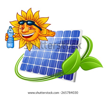 Solar Panels Batteries Alternative Energy Concept Stock Vector ...