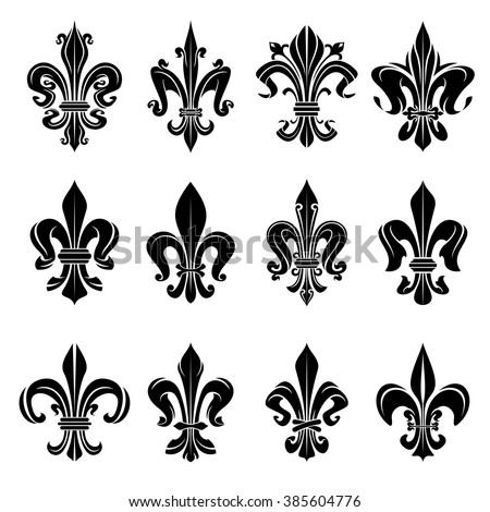 Royal French Heraldry Design Elements Coat Stock Vector 385604776 ...