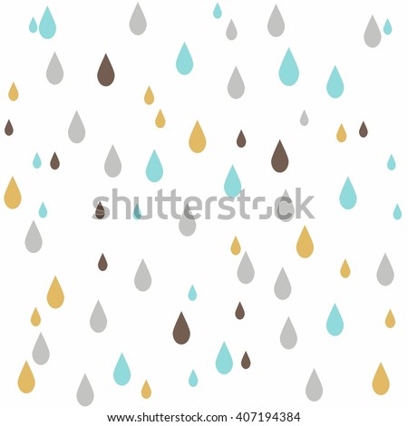 seamless colorful rain drops pattern background