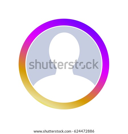 Instagram Stories User Image Gradient Frame Stock Vector 624472886