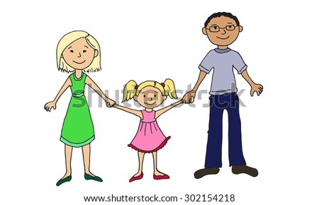 Happy Family Stock Illustration 138564140 - Shutterstock