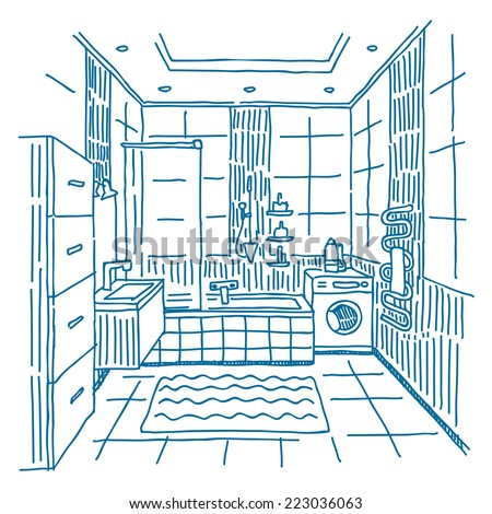 Bathroom Drawing Bathroom Drawing