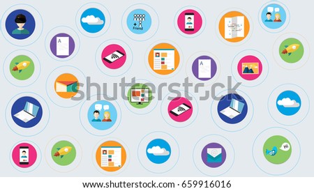 digital marketing abstract presentation template social stock vector digital marketing abstract presentation template social stock vector, Digital Marketing Presentation Template, Presentation templates
