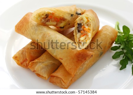 Fried Chinese Traditional Spring rolls