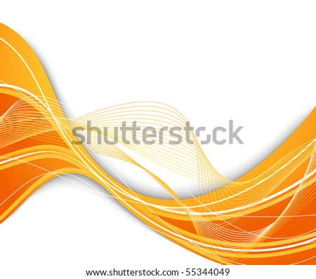 Abstract Orange Color Wave Design Element Stock Vector 387906925 ...