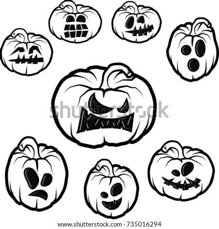 Hand Drawn Doodle Happy Halloween Related Stock Vector 717741700