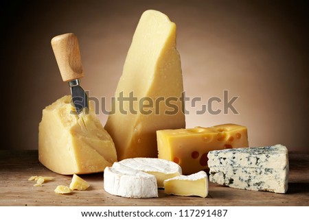 Various types of cheese
