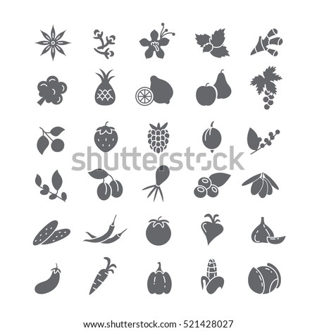 Icons with vegetables