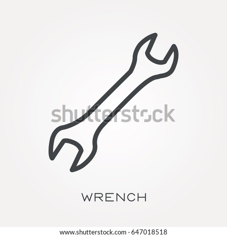 Wrench Cartoon Childrens Sketch Stock Vector 72996631 - Shutterstock