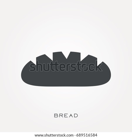 Silhouette icon bread