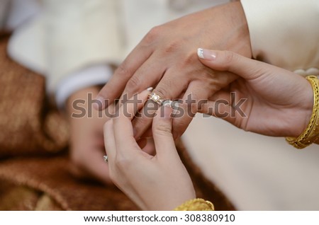 the bride wore a bride grooms wedding ring in traditional wedding ceremony thailand - Grooms Wedding Ring the bride wore a bride grooms wedding ring in traditional wedding ceremony thailand - Grooms Wedding Ring