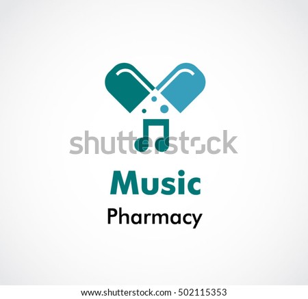 Pharmacy Music Of Medicine Abstract Vector And Logo Design Or Template Clinic Business Icon Company Pharmacy Music Of Medicine Abstract Vector And Logo Design Or Template Clinic Business Icon Company