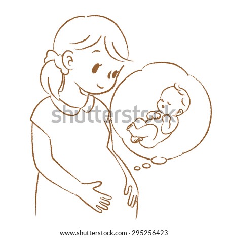 Drawing Of Pregnant Woman 17