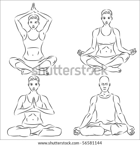  Yoga Drawing Stock Images Royalty-Free Images Vectors Shutterstock