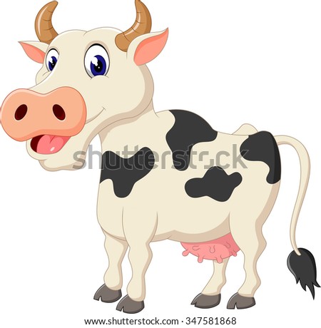 Cute Cow Mother Baby Calf Stock Vector 380507071 - Shutterstock