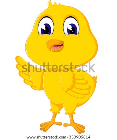 Cute Yellow Cartoon Baby Chicken Isolated Stock Vector 176961764 ...