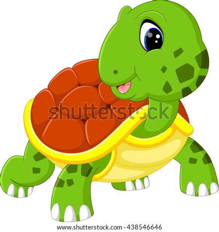 Cute Turtle Cartoon Stock Illustration 438546646 - Shutterstock