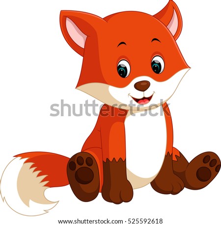 Cute Fox Cartoon Stock Vector 525511333 - Shutterstock