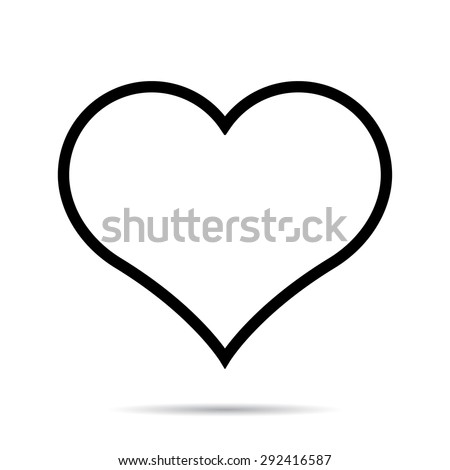 Heart icon. One of a set of linear web icons
