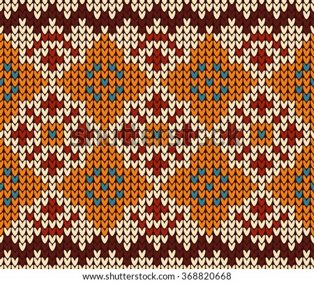 Set Four Knitted Swatches Fair Isle Stock Vector 89765383 - Shutterstock