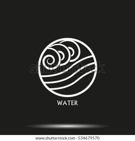 of ancient symbol water of with symbol element Ancient subscribe. Water