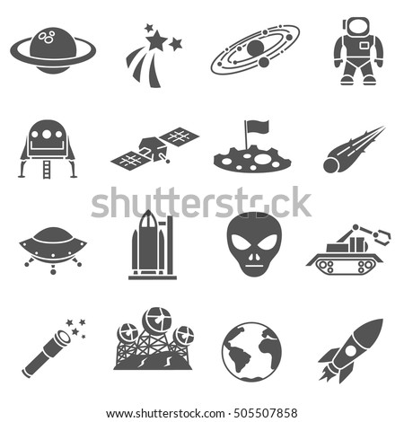 Astronaut Space Exploration Stick Figure Pictogram Stock Illustration ...