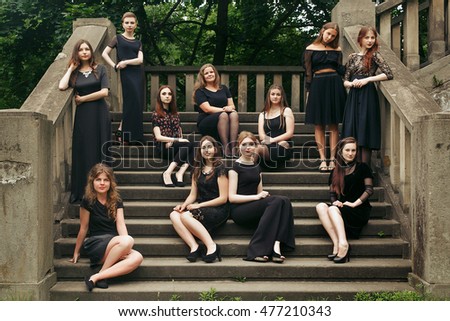 Women group pictures in dresses Women group pictures in dresses