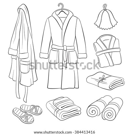 Download Sauna Accessories Sketch Hand Drawn Spa Stock Vector 384413416 - Shutterstock