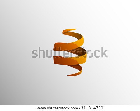 Isolated icon of orange peel. Vector Illustration