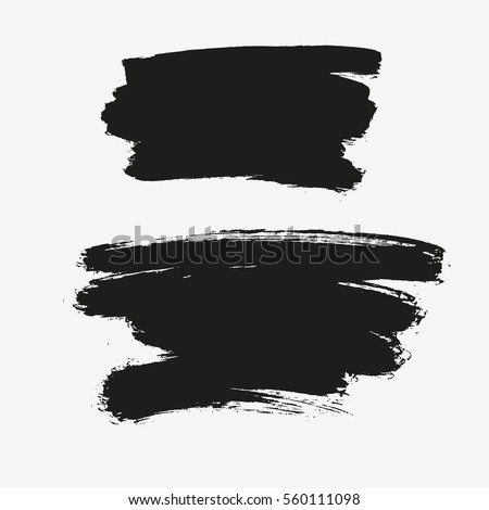 Paint banners. Brush strokes. Vector grunge spots with place for your text.