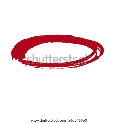 vector oval brush Shape Vector Grunge Oval Stock Circle Frame Vector