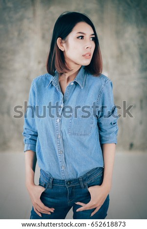 Asian Woman Casual O