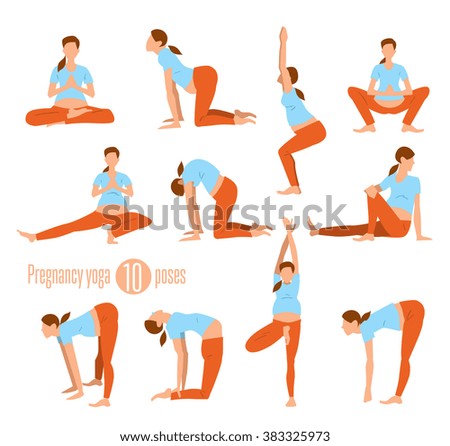 Pregnancy Yoga Yoga Pregnant Women Yoga Stock Vector (Royalty Free) 383325973 - Shutterstock