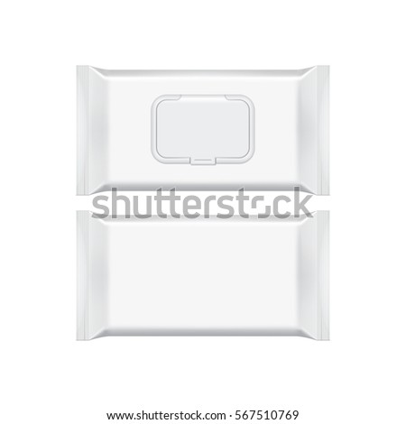 Download Blank Packaging Wet Wipes Isolated On Stock Illustration ...