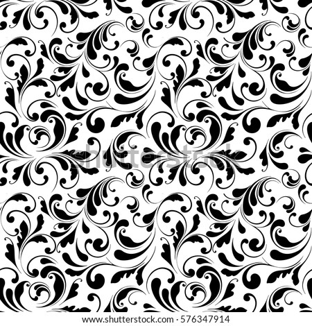 Ornamental Floral Background Seamless Pattern Your Stock Vector ...