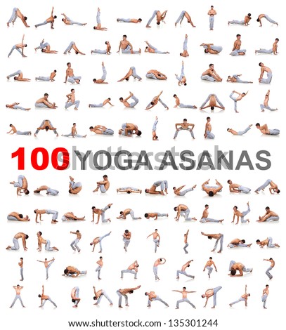 set yoga poses isolated on white stock photo 135301244 shutterstock