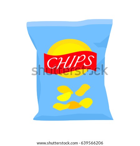 Packing Potato Chips Pattern Flat Style Stock Vector 639566206 ...