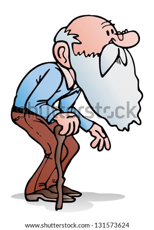 Cartoon Vector Illustration Grumpy Old Man Stock Vector 45014632 ...