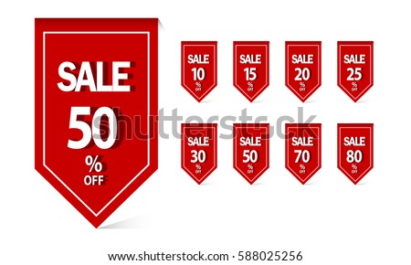 Set Sale Banner Template Design Discount Stock Vector 588025256