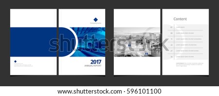 Cover Design Content Page Layout Template Stock Vector 