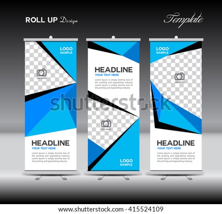 Red Roll Banner Template Vector Illustrationpolygon Stock 