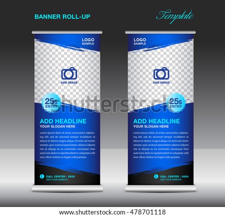  Roll Banner Stand Design Vector Stock Vector 270345383 