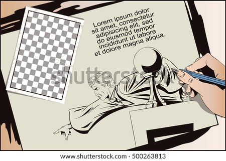 stock illustration people retro style presentation stock vector stock illustration people retro style presentation stock vector, Presentation templates