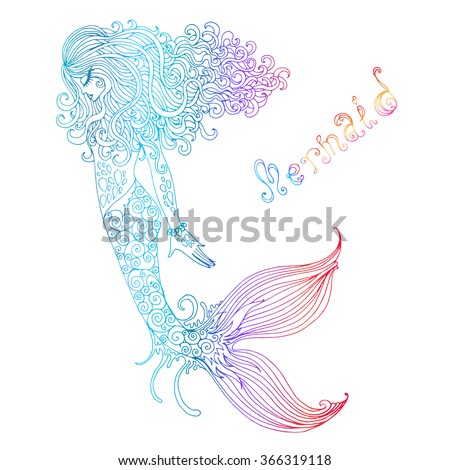 Mermaid Curly Hair Stock Photos, Royalty-Free Images 