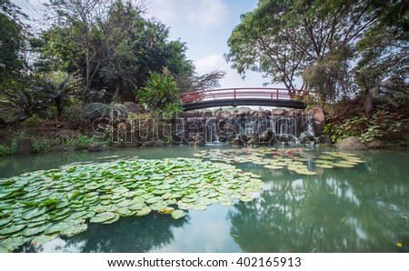DONG NAI, VIETNAM March 16 2016: Beautiful Waterfall at GiangDien Waterfall, Dong Nai province, Vietnam in a daytime