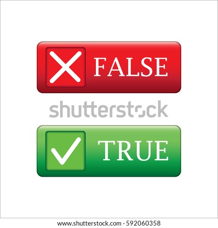 True False Button Vector Stock Vector 509762356 - Shutterstock