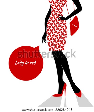 Vector illustration of Woman's silhouette image
