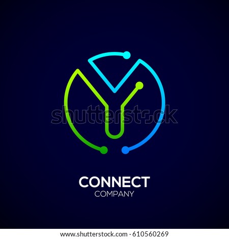 vector circle network Logo Vector Symbol Y 610560269 Circle Stock Letter Shape