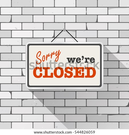 Sorry We're Closed Sign Template - FREE DOWNLOAD
